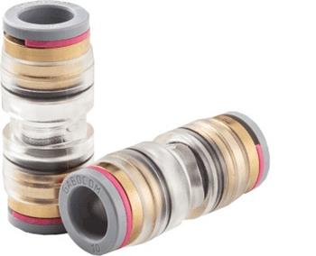 10/8mm transparent DSM10 microtube connector with fuses