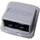 ABB Tango Data socket CAT5e 2xRJ45 for strip distribution, white