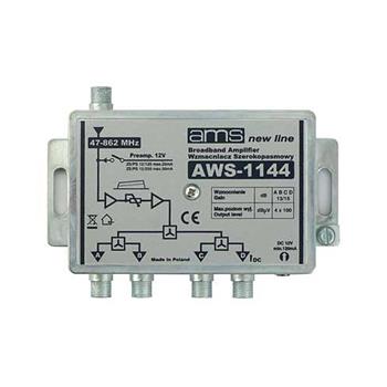 Anténní zesilovač AWS-1144 (47-862MHz, 15dB, 4x výstup)