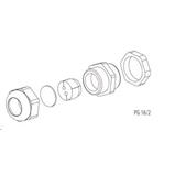 Cable grommet (PG16/4), for the output of 4 patchcords d\u003d3mm