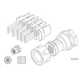 Cable grommet (PG29/24), for the output of 24 patch cords d\u003d 1.8-3 mm