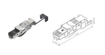 Connector industrial universal RJ45 CAT6A STP self-cutting SXRJ45-6A-STP-BK-SA