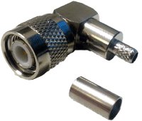 Connector TNC male 6 mm, angled, push-in/crimp (for RG-223)