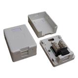 Data socket UTP CAT5E 1xRJ45 on plaster (anti-dust) white