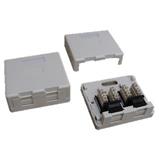 Data socket UTP CAT6 2xRJ45 on plaster (anti-dust) white