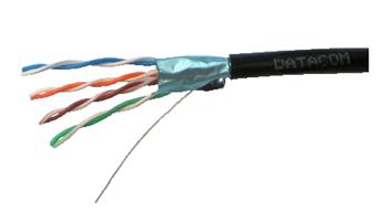 DATACOM FTP wire CAT5E PE, outdoor, black