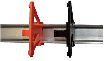 DIN rail holder for Mikrotik series hEX and hAP (ports forward)