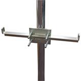 Double-sided mast step, 2 x stirrup-heat, for mast 35-90 mm