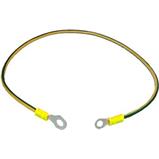 Grounding cable yellow-green, 6mm2, 0.5 m