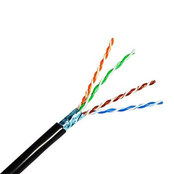 OK-NET ethernet cable CAT5E, FTP, wire, PE, outdoor, black