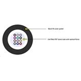 Optical cable, Blown Cable, 12v, 9/125, LFP, 2.8mm, CLT