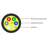 Optical cable, J/A-(ZN)H, FTTx DROP, 4vl., 9/125, G657A, 3mm, LSOH