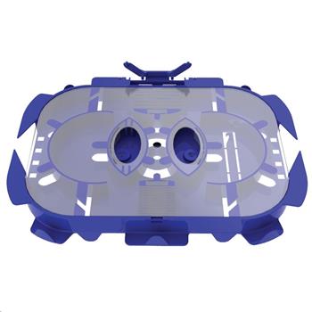 Optical cassette for 24 welds, transparent lid, stackable