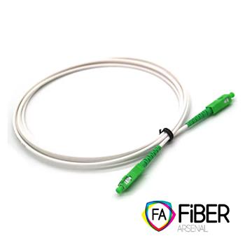 Optický FTTH patchcord, SC/APC-SC/APC, simplex, bílý LSZH, armovaný, G.657.B3
