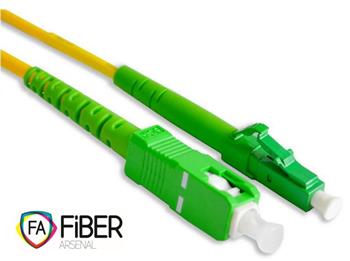 Optický patchcord, 9/125, SC/APC-LC/APC, SM, simplex, 10m