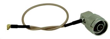 Pigtail MMCX male-N male, angled 90°, 250 mm