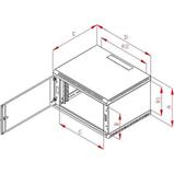 RACK Triton, 19", 15U, 600x500mm, wall-mounted