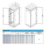 RACK Triton, 19", 18U, 600x800mm, glass door, one-piece