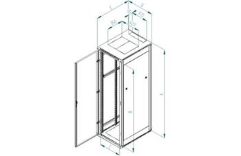 RACK Triton, 19", 22U, 600x1000mm, stand-RMA-22-A61-CAX-A1