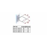RACK Tying hook for cable management 40x80 stainless steel