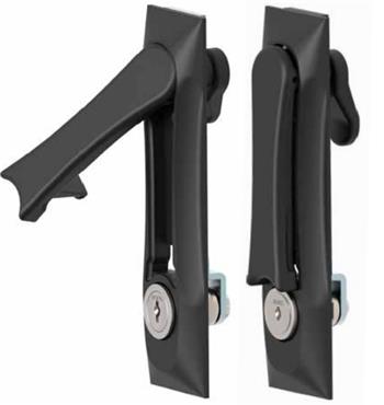 Triton lock with handle, for rack cabinets