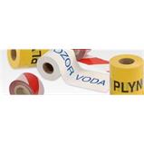 Warning foil"Lightning" red, size 330x0.080 mm, yardage