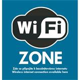 Wi-Fi zone sticker to stick on glass